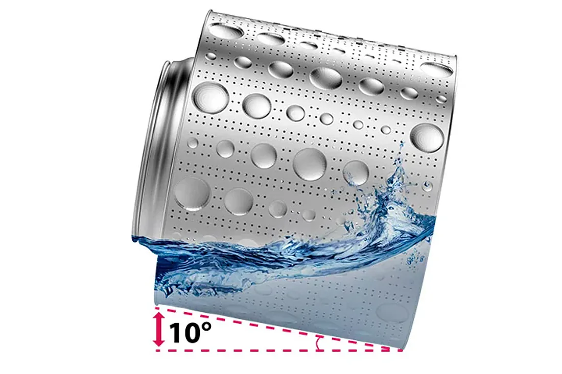 TAMBOR CON INCLINACIÓN DE 10º ALTO RENDIMIENTO CON MENOR CONSUMO DE AGUA
